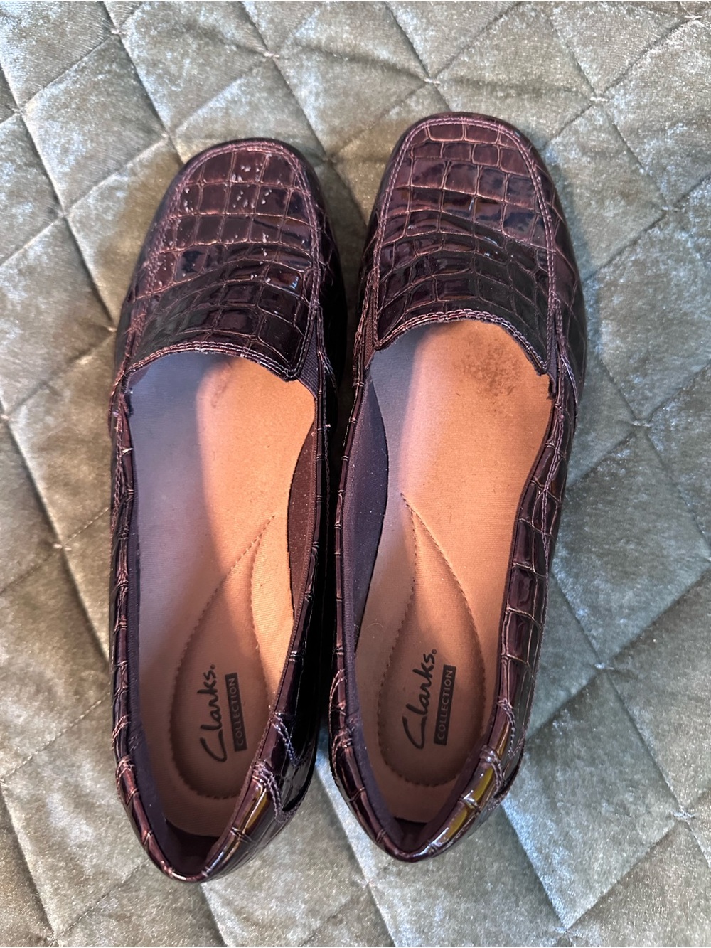 Clarks brown loafers